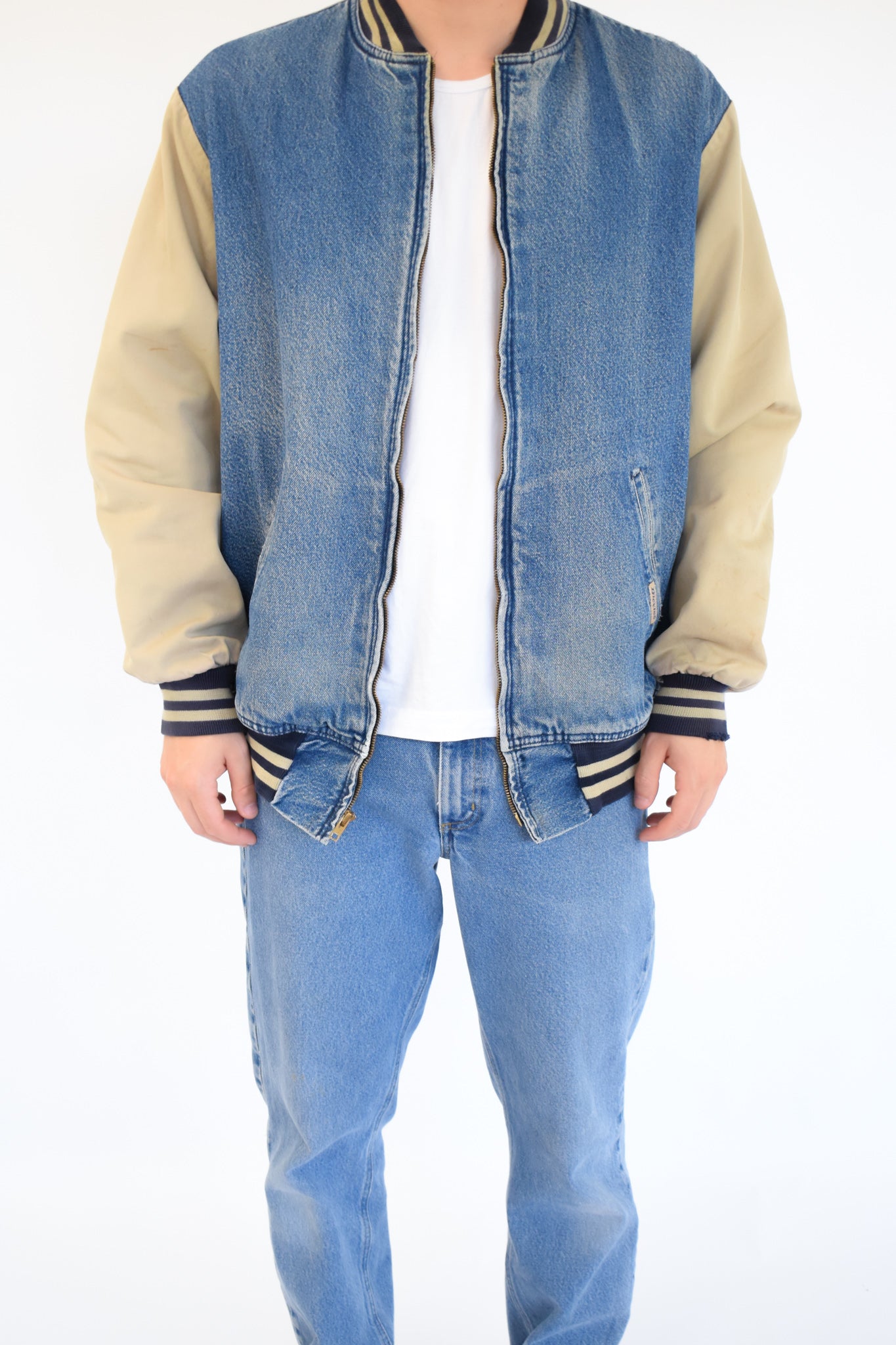 Denim Varsity Jacket – Vintage Fabrik