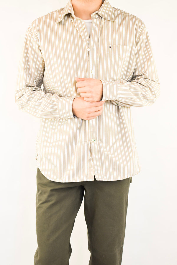 Beige Striped Shirt