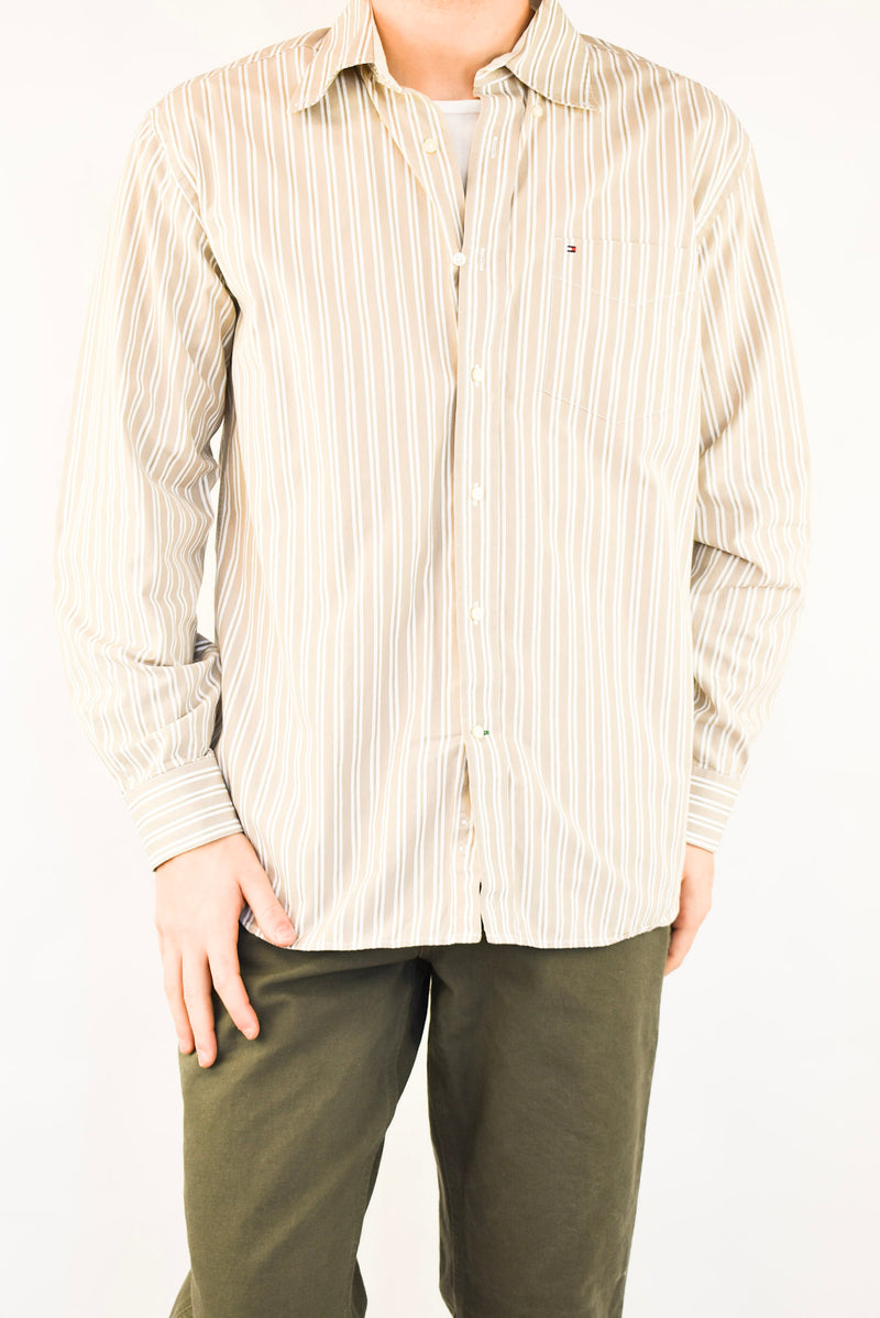 Beige Striped Shirt