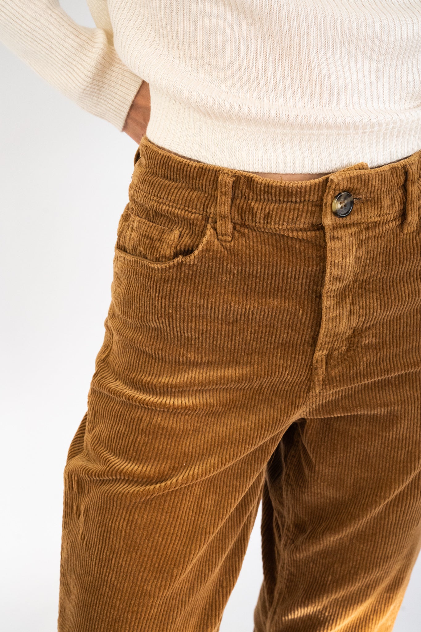 Camel Corduroy Pants