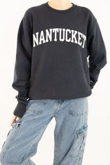 Navy Printed Sweatshirt