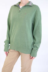 Green Quarter Zip Sweater