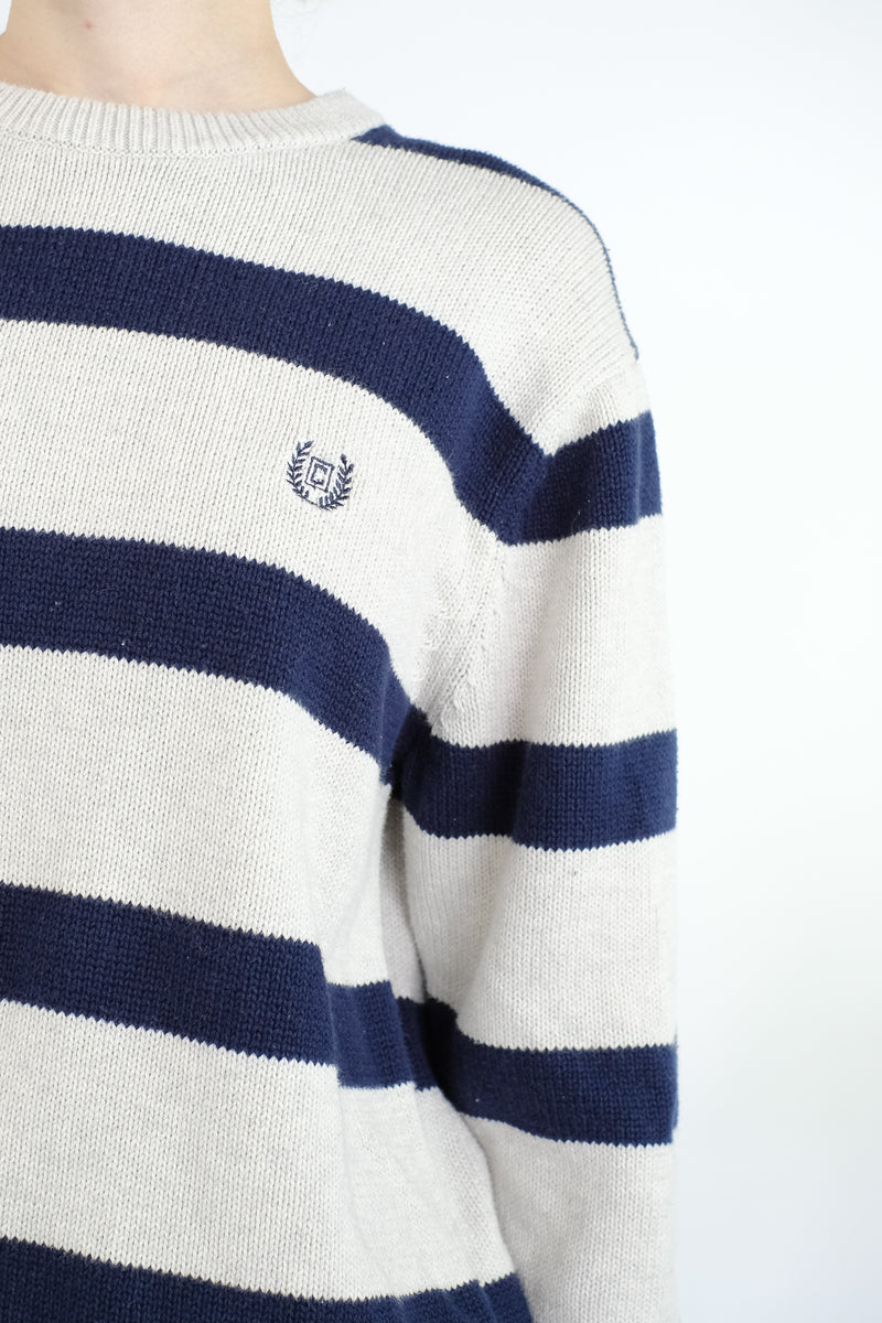 Cream Striped Sweater