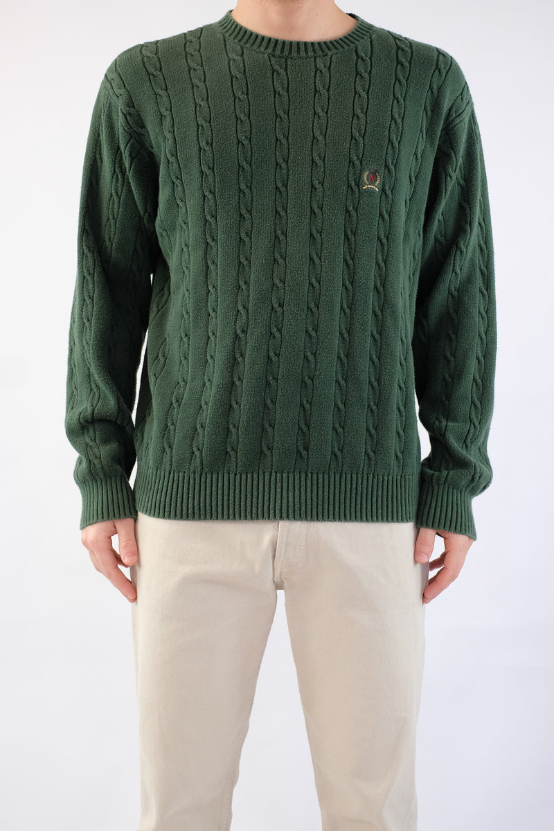 Green Cable Sweater