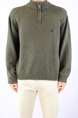 Olive Quarter Zip Sweater