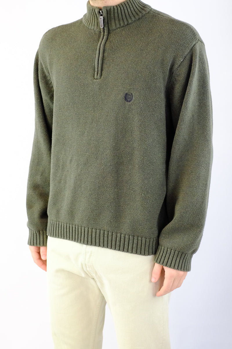 Olive Quarter Zip Sweater