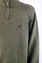 Olive Quarter Zip Sweater