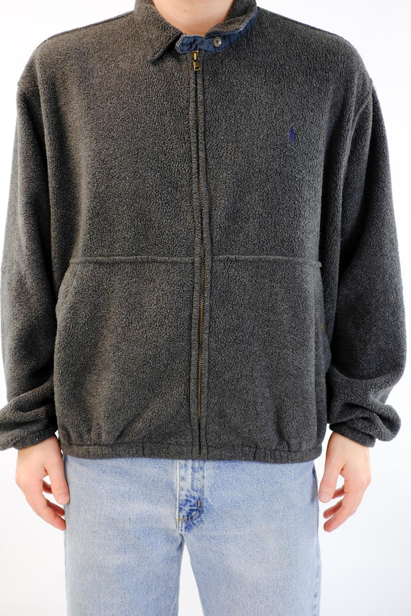 Grey Zip Fleece Jacket