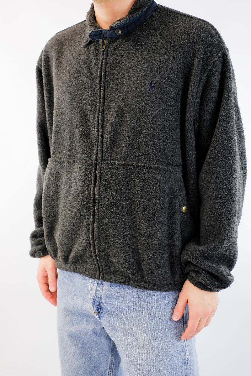 Grey Zip Fleece Jacket