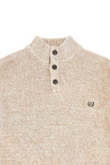 Beige Button Sweater