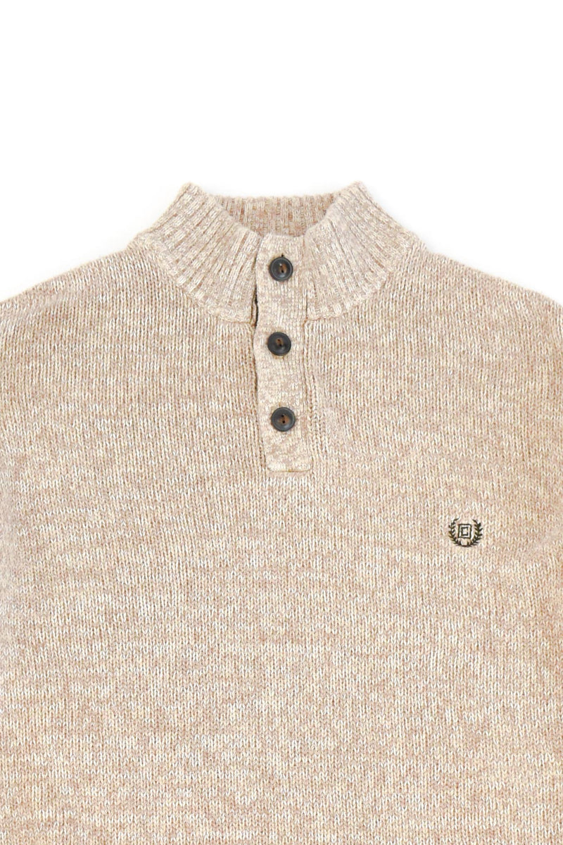 Beige Button Sweater