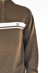 Brown Quarter Zip Sweater