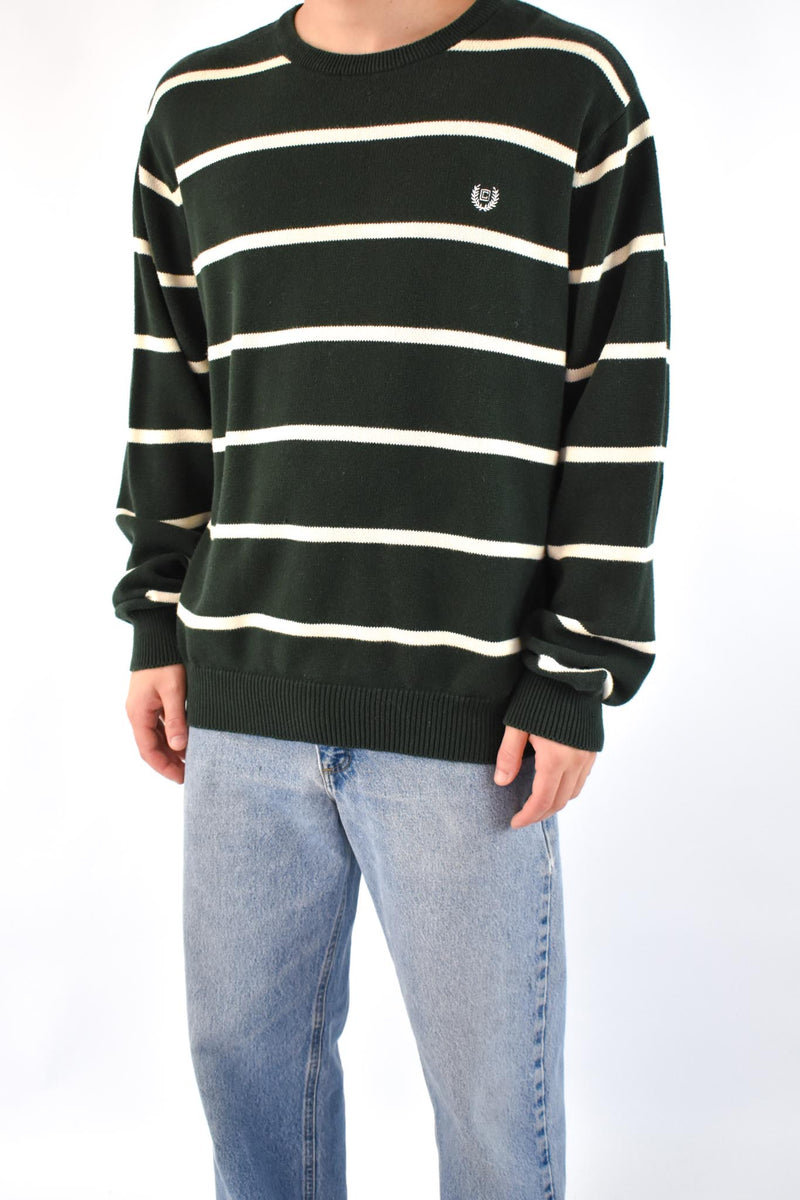 Green Striped Sweater