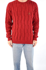 Red Cable Sweater