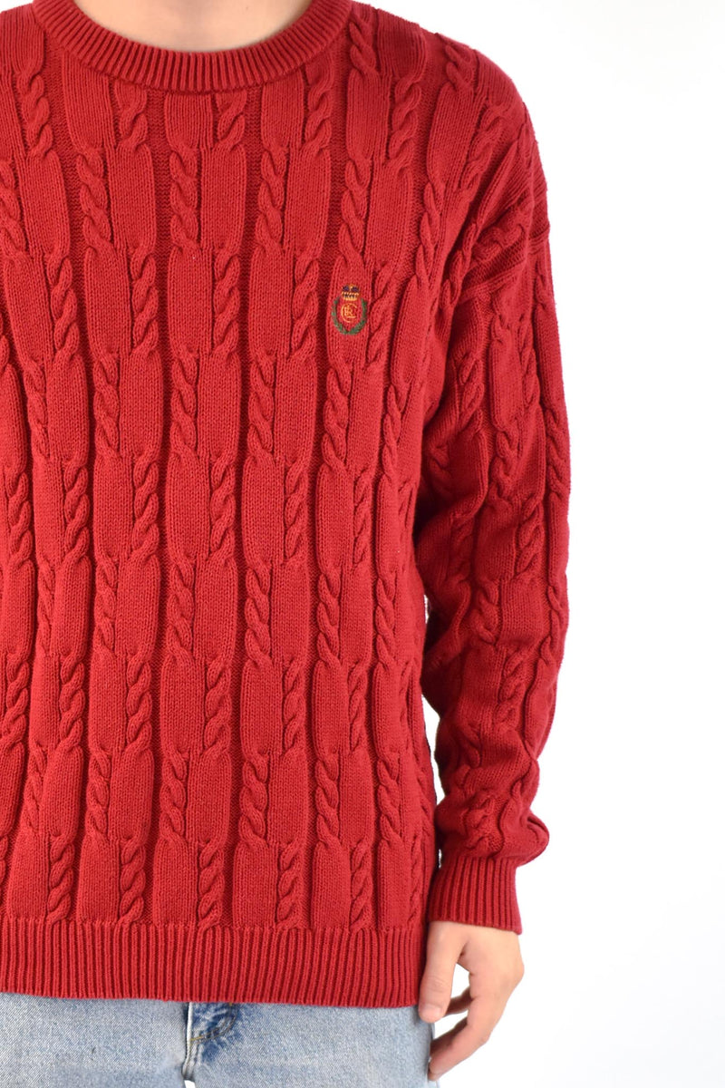 Red Cable Sweater