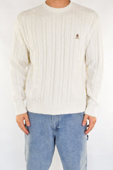 White Cable Sweater