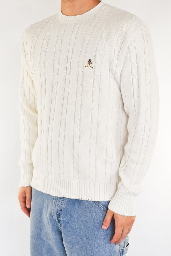 White Cable Sweater