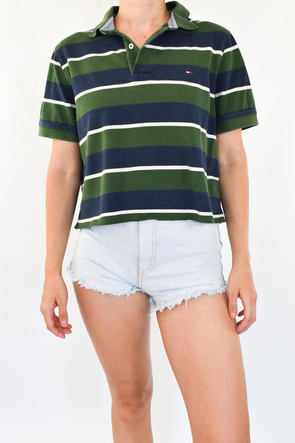 Green Cropped Polo