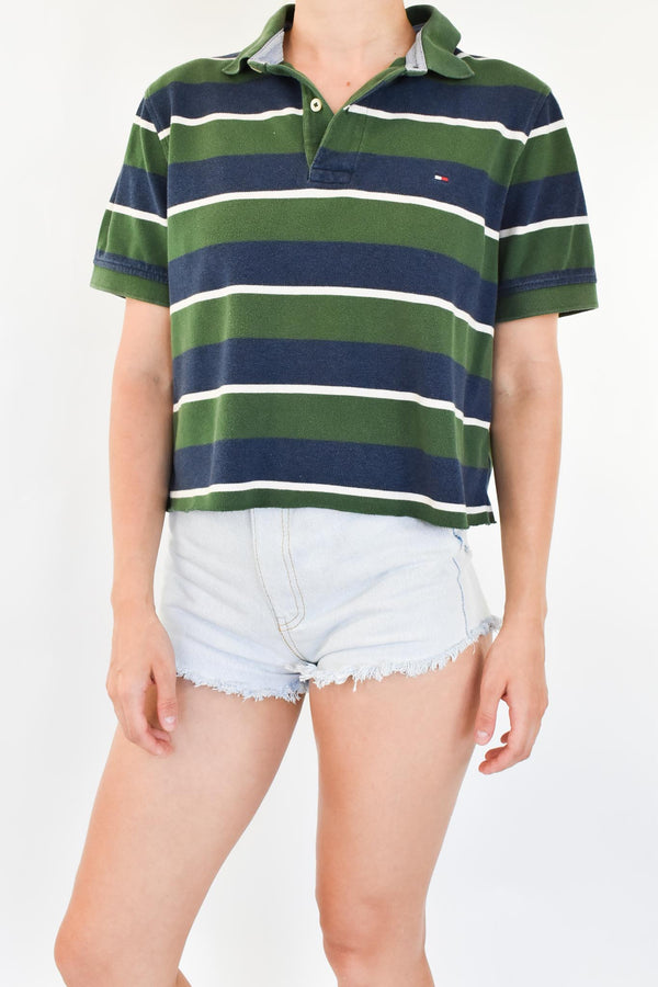 Green Cropped Polo