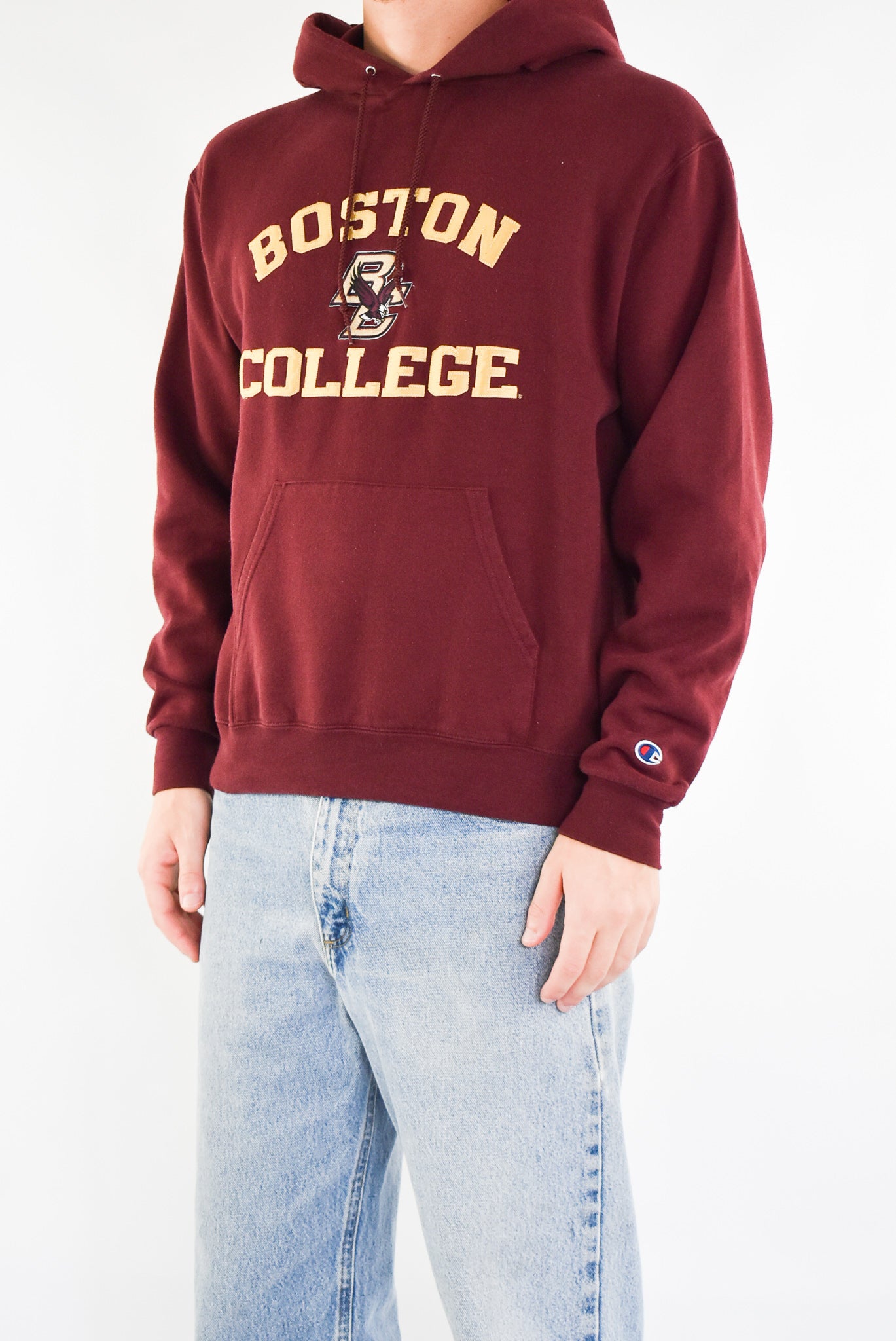 Burgundy Embroidered Hoodie