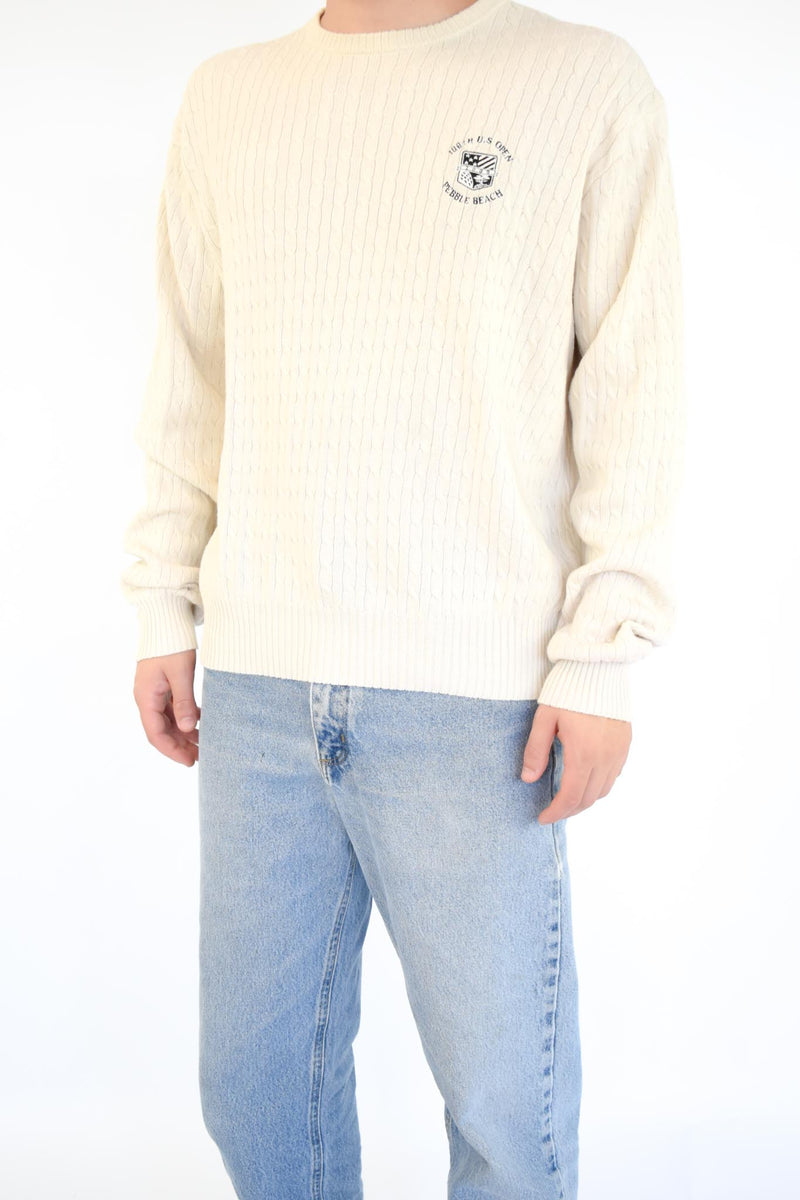 White Cable Sweater