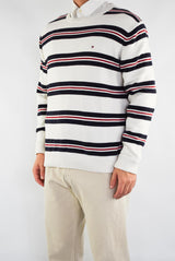 White Striped Sweater