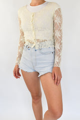 Cream Embroidered Top