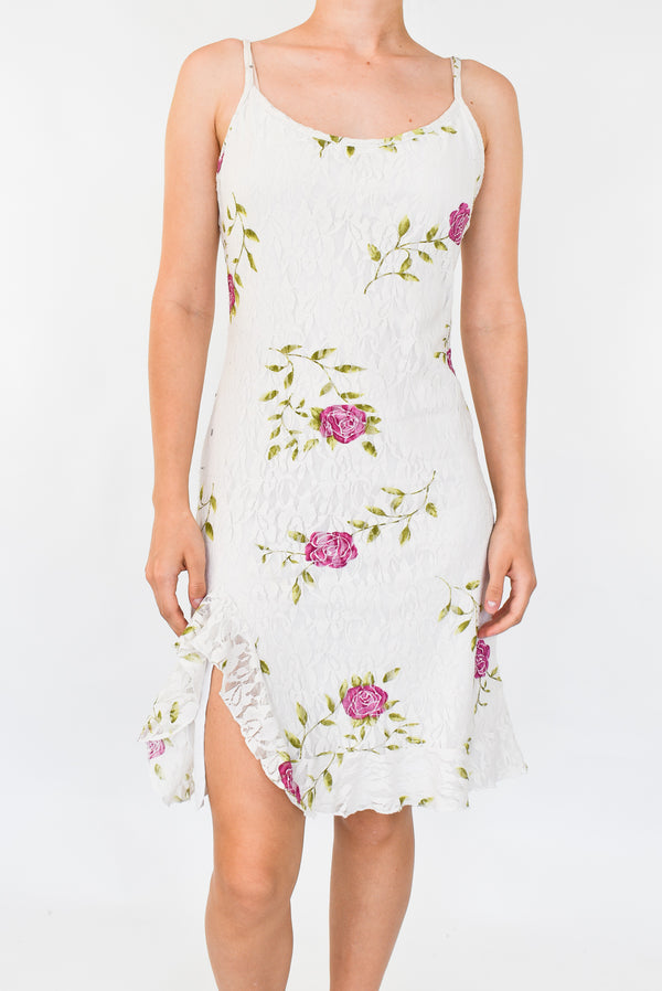 White Floral Dress