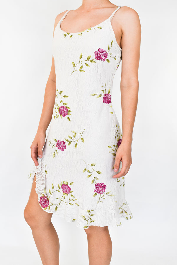 White Floral Dress