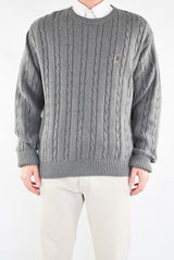 Grey Cable Sweater