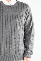 Grey Cable Sweater