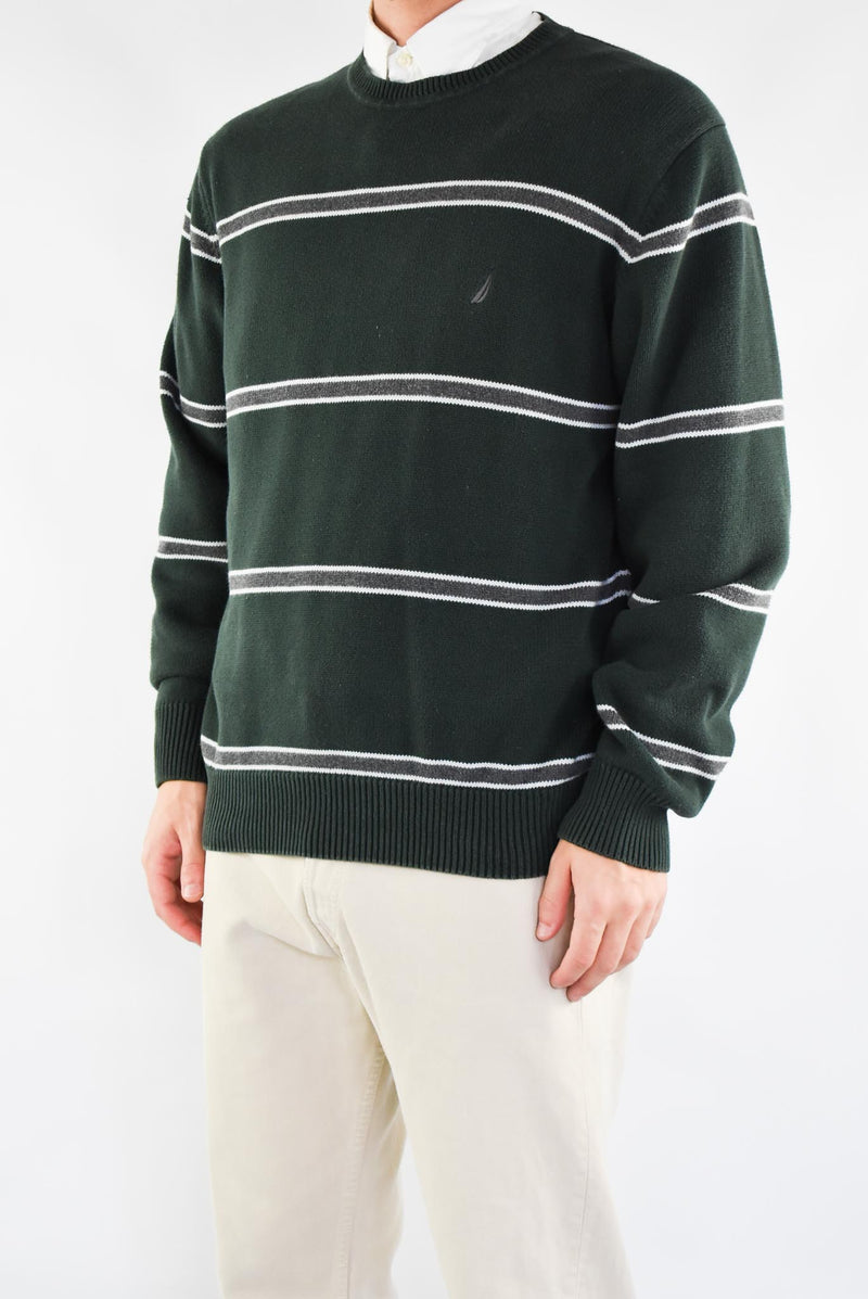 Green Striped Sweater