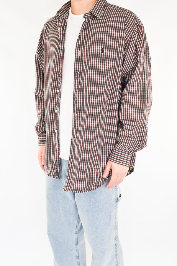 Checkered Button-Up Shirt