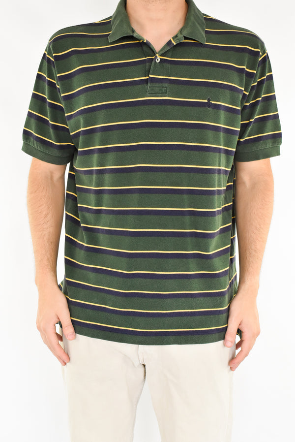 Green Striped Polo