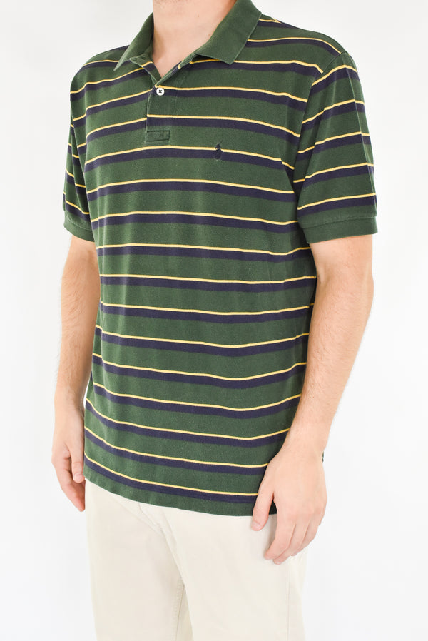 Green Striped Polo