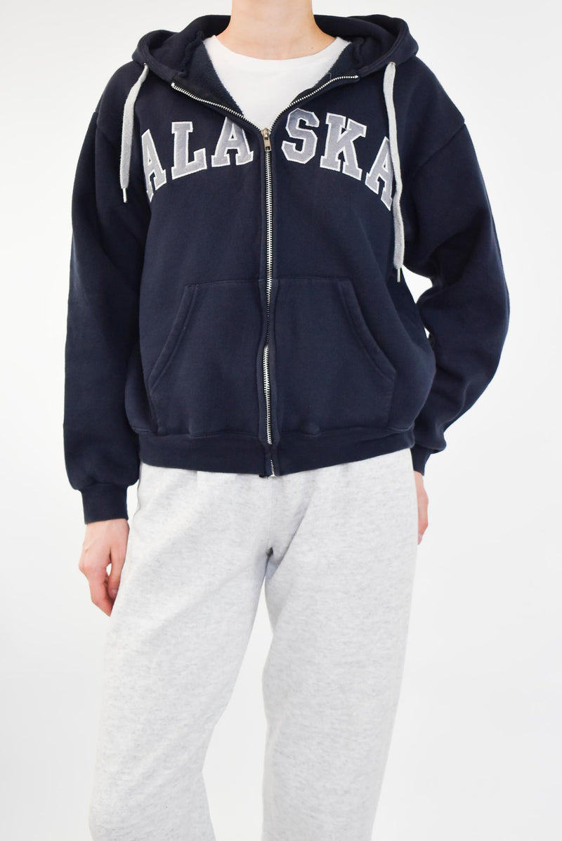 Navy Zip Hoodie