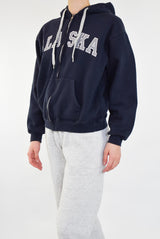 Navy Zip Hoodie