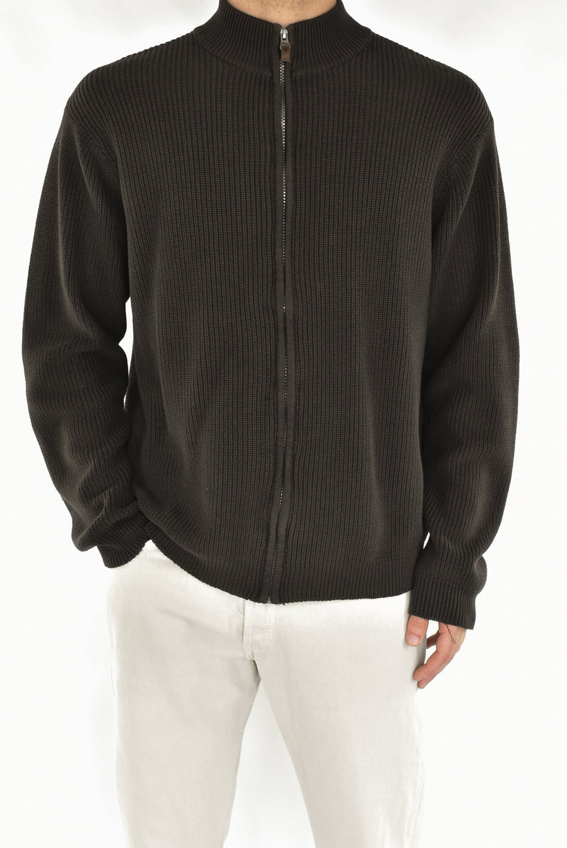 Brown Zip Sweater