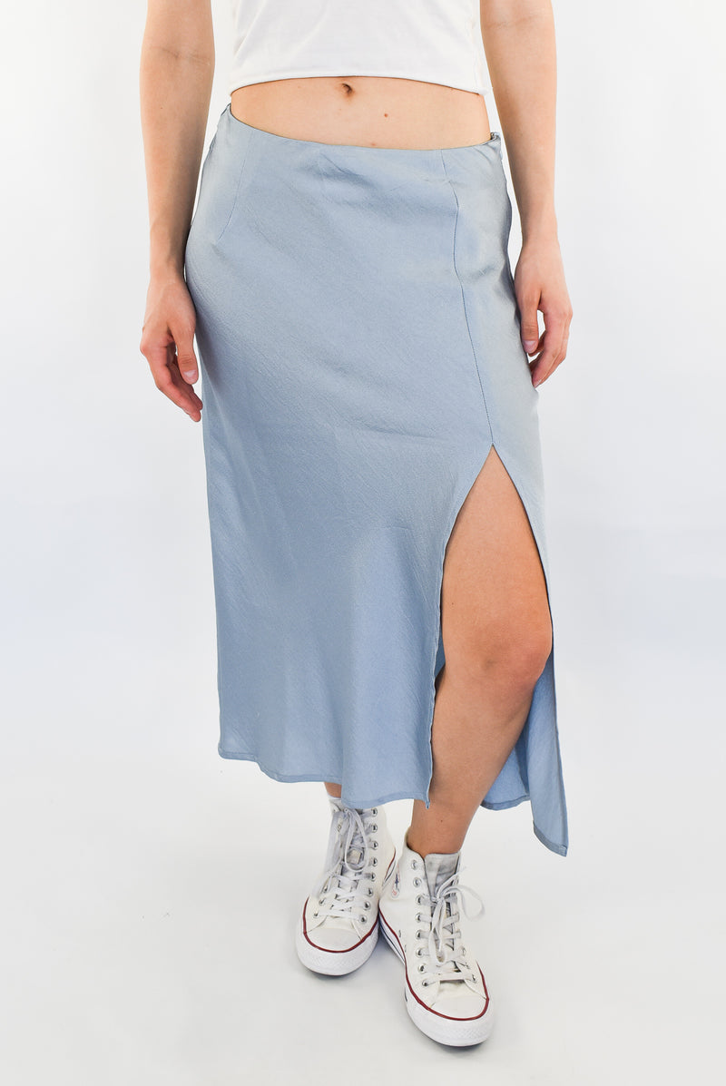 Light Blue Plain Skirt