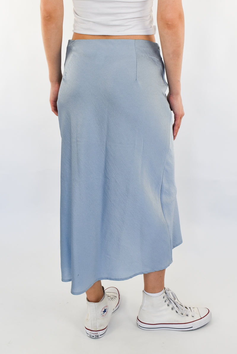 Light Blue Plain Skirt