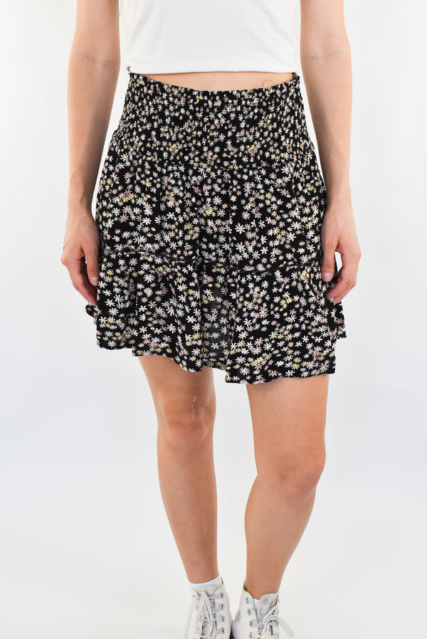 Black Flower Skirt