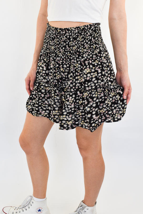 Black Flower Skirt