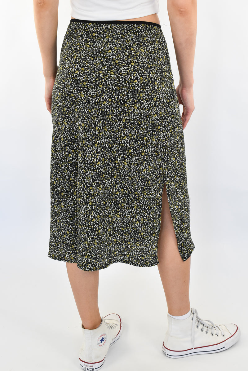 Black Flower Skirt