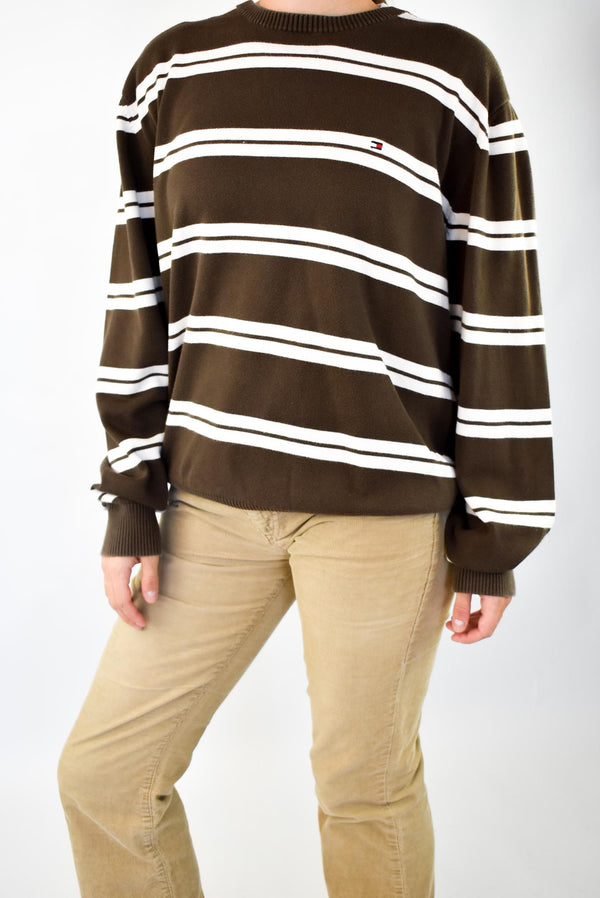 Brown Striped Sweater