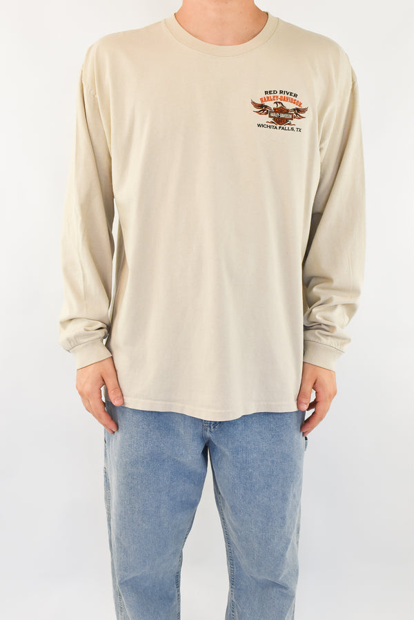 Beige Long-sleeved T-Shirt