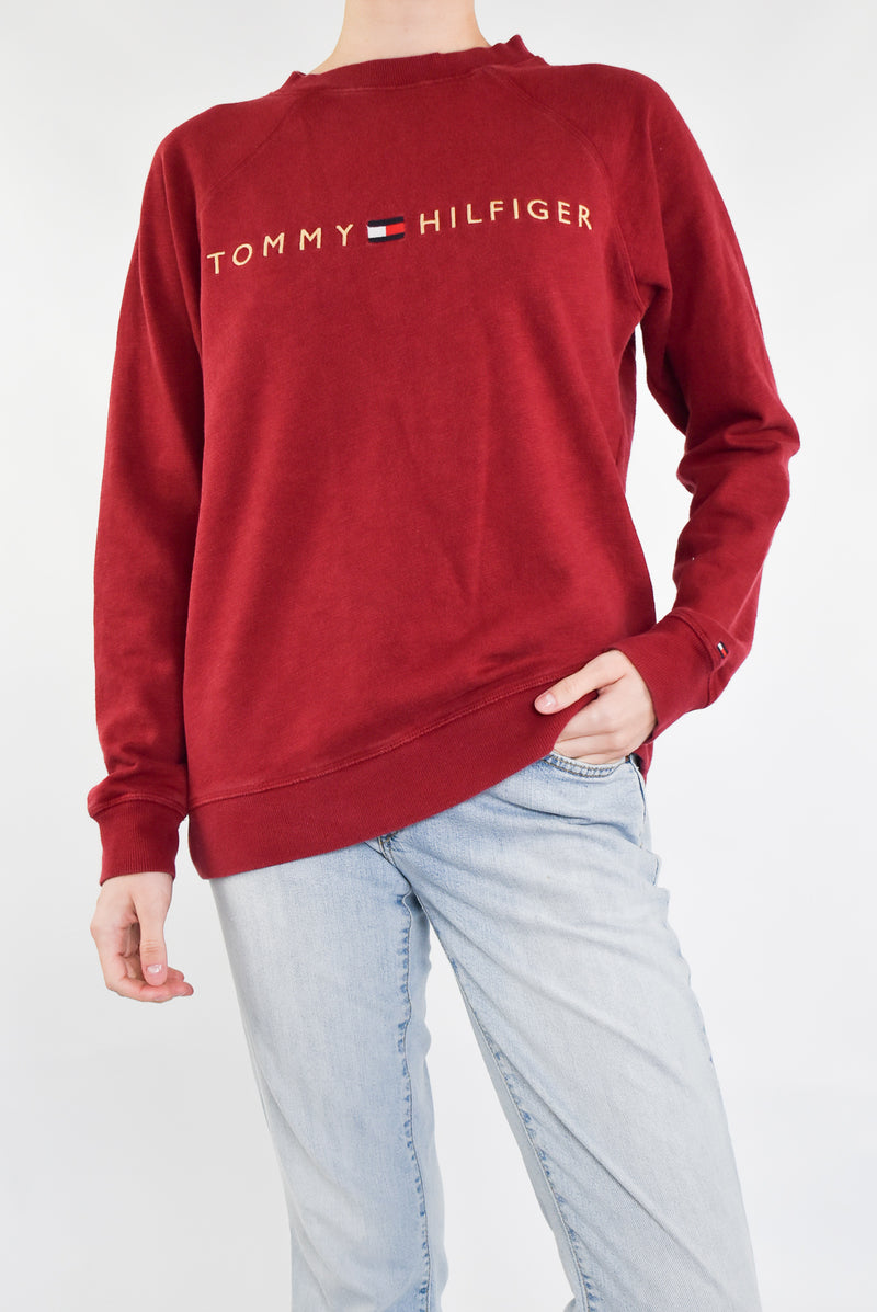 Red Round Neck Sweatershirt