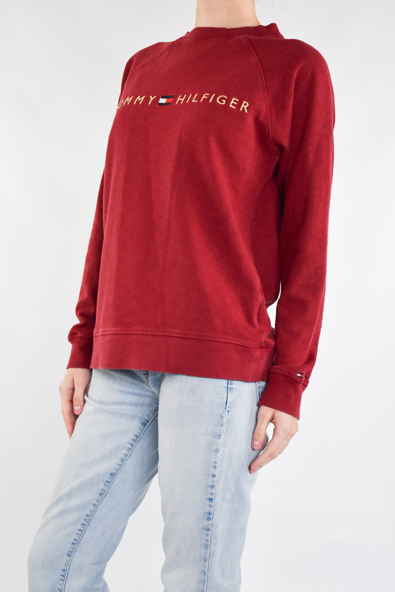 Red Round Neck Sweatershirt