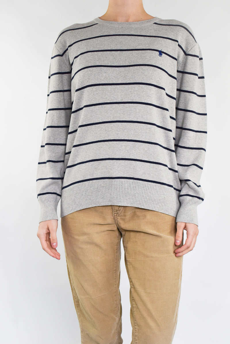 Grey Striped Sweater