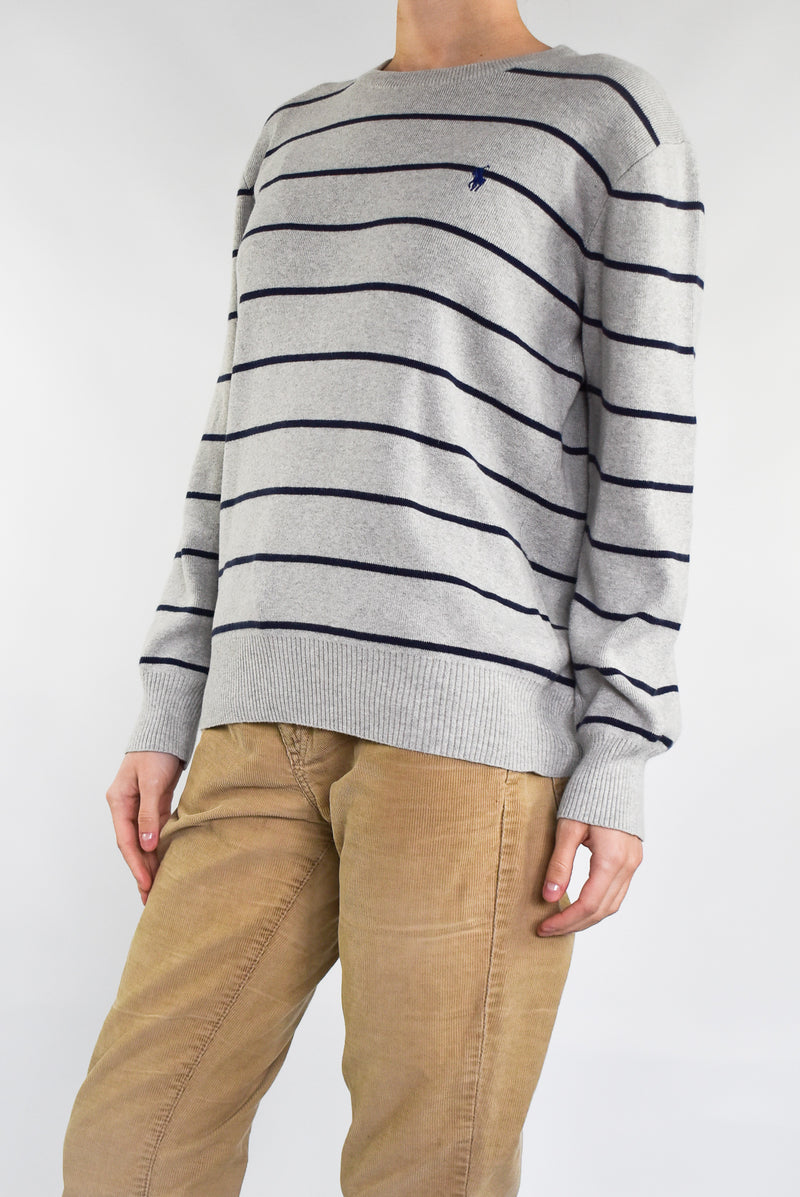 Grey Striped Sweater