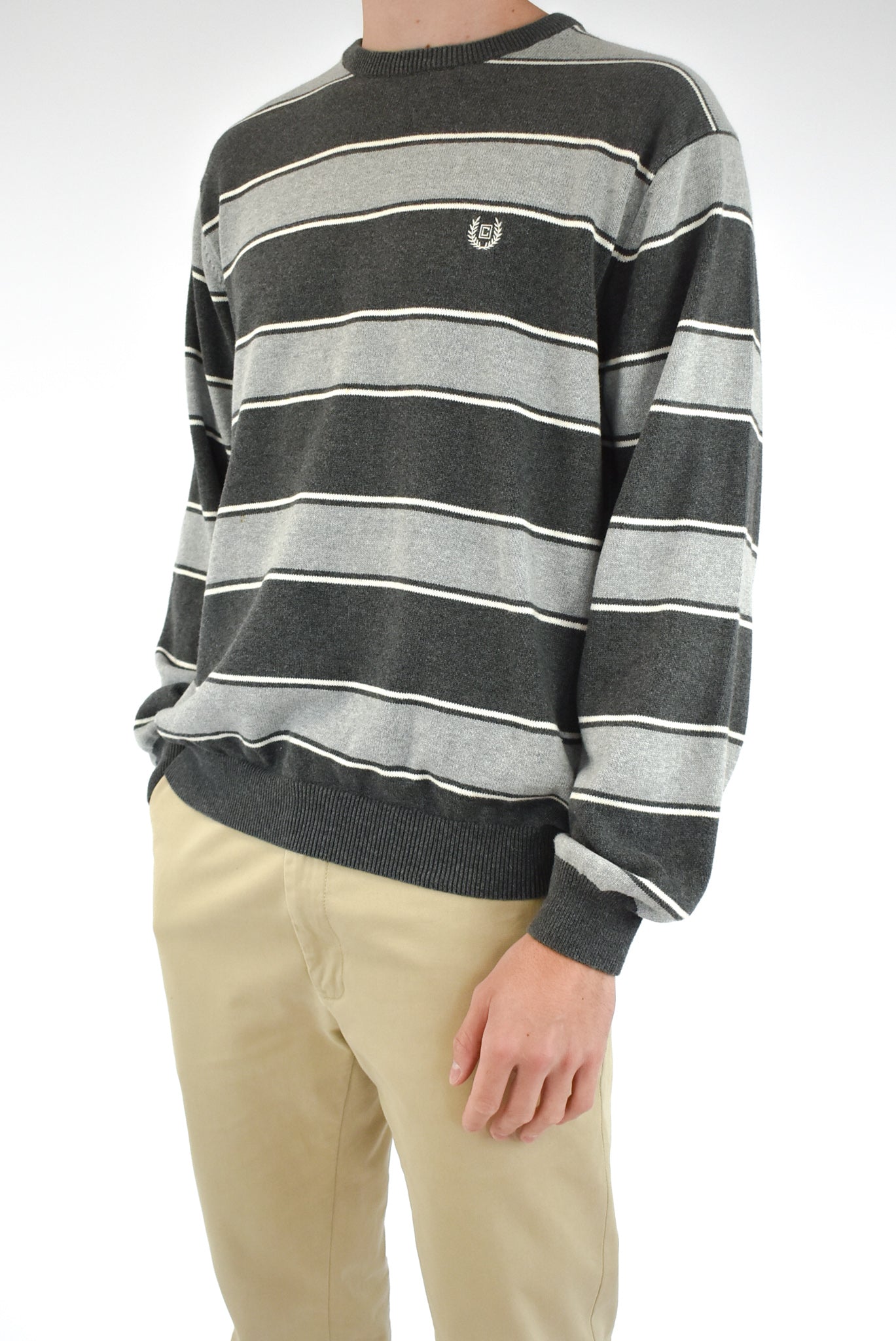 Grey Striped Sweater